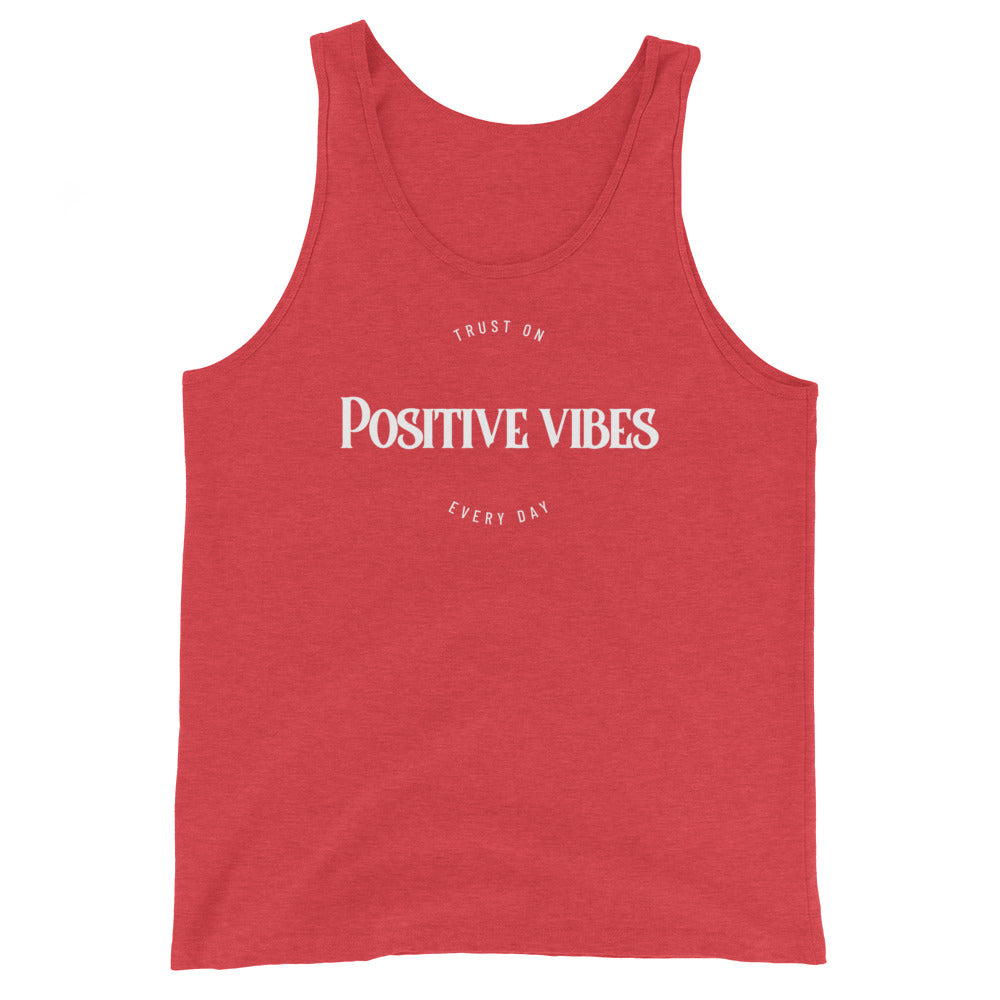 Tank Top Unisex - Positive Vibes (White Fonts)